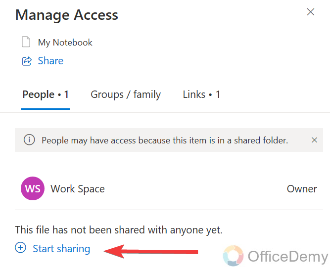 How to Share onenote with others 19