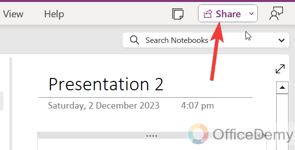How to Share onenote with others 2