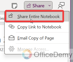 How to Share onenote with others 3