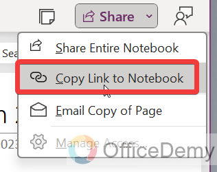 How to Share onenote with others 4