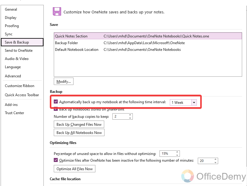 how to backup onenote 12