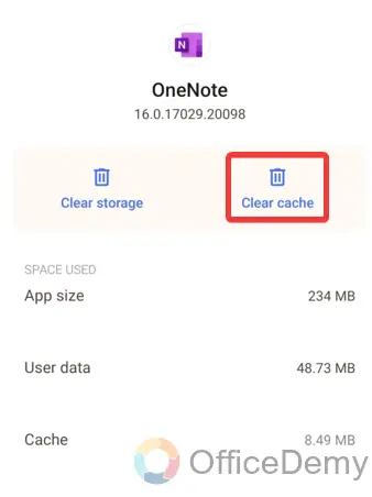 how to clear onenote cache 11