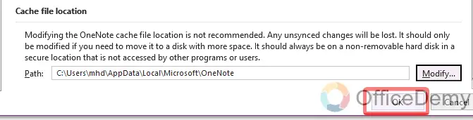 how to clear onenote cache 16