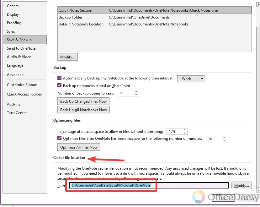 how to clear onenote cache 4