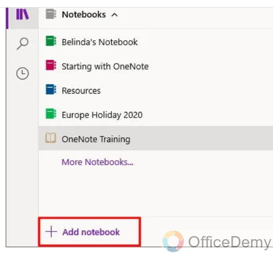 how to create a new notebook in onenote 5