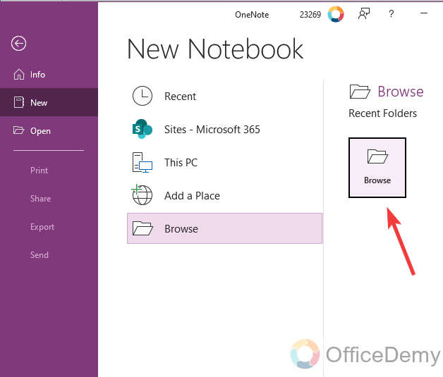 how to create a new notebook in onenote 9