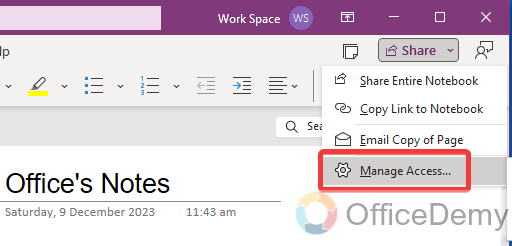 how to create a shared onenote 18