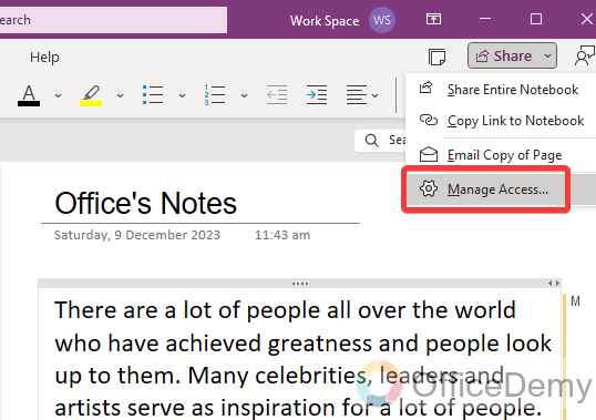 how to create a shared onenote 3