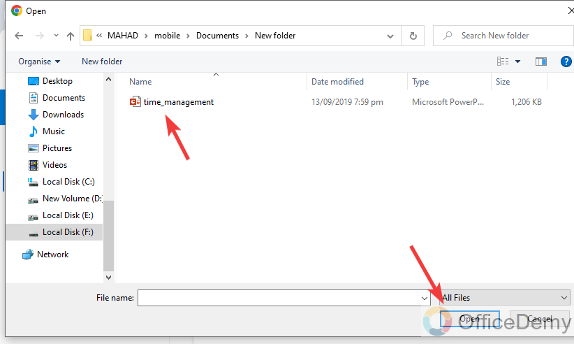 how to insert powerpoint into onenote 14