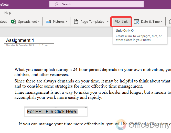 how to insert powerpoint into onenote 19