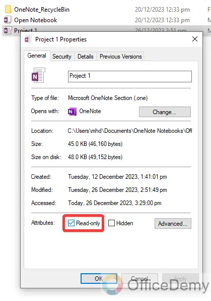 how to make onenote read-only 22