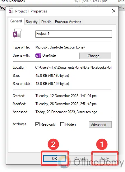 how to make onenote read-only 8