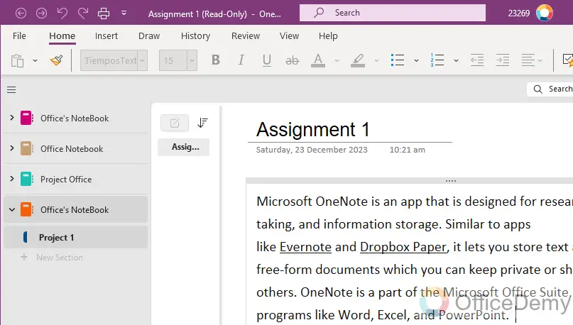 how to make onenote read-only 9