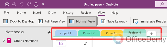 how to make tabs in onenote 5