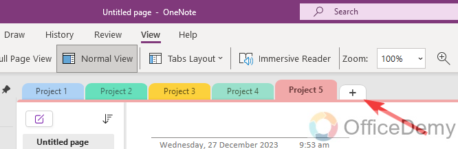 how to make tabs in onenote 6