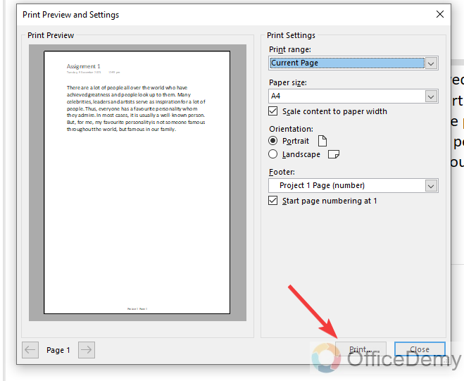 how to print in onenote 14