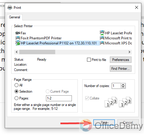 how to print in onenote 22