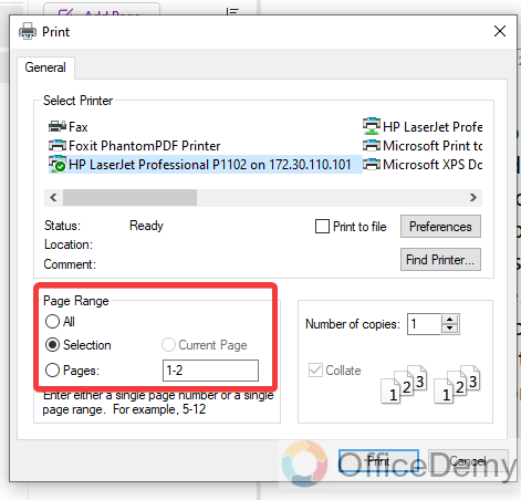 how to print in onenote 7