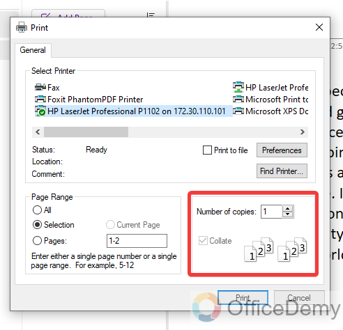 how to print in onenote 8