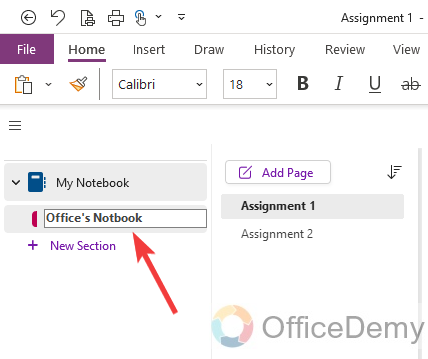 how to rename a notebook in onenote 12