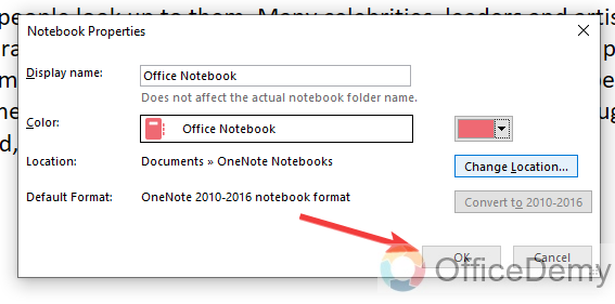 how to rename a notebook in onenote 16