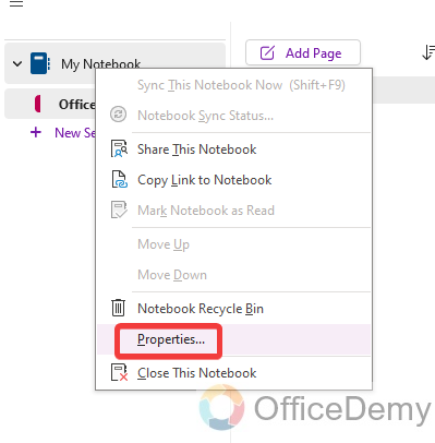 how to rename a notebook in onenote 2