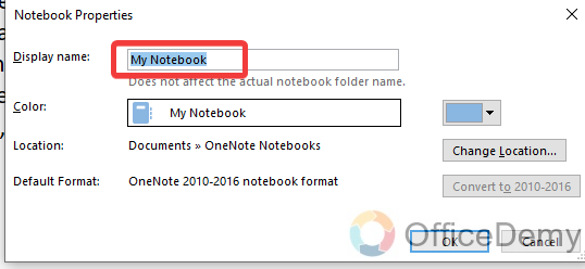 how to rename a notebook in onenote 3