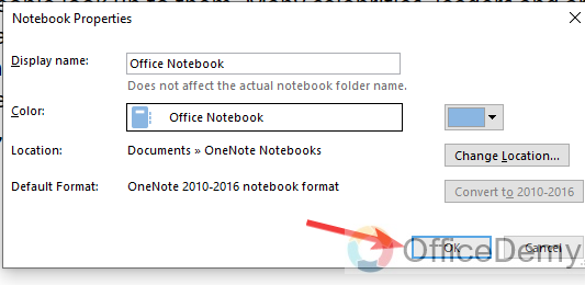 how to rename a notebook in onenote 4