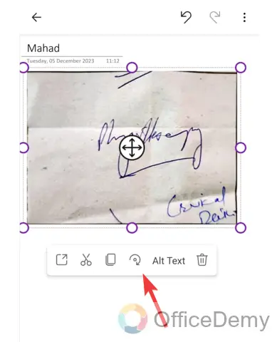 how to rotate an image in onenote 6