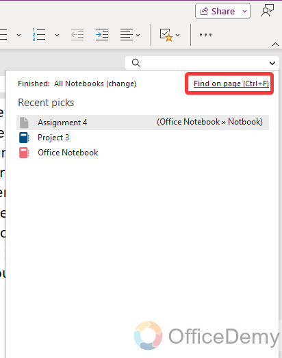 how to search in onenote 4
