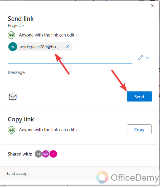 how to share a section in onenote 10