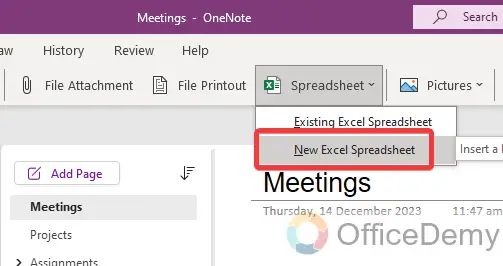 how to add a table in onenote 11