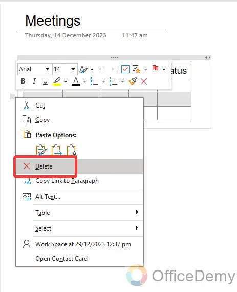 how to add a table in onenote 25