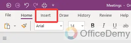 how to add a table in onenote 9