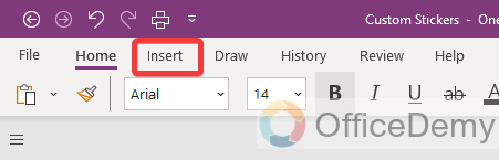how to add custom stickers to onenote 1