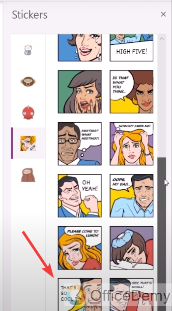 how to add custom stickers to onenote 4