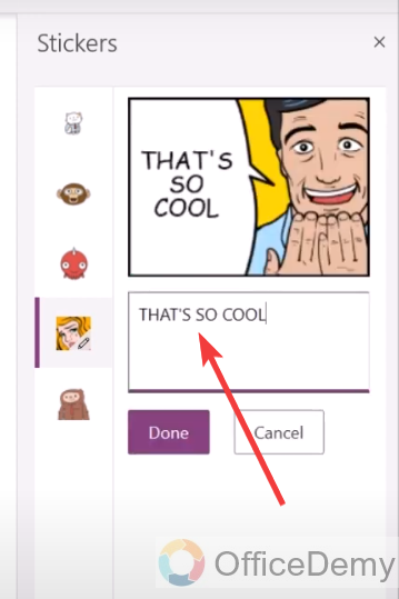 how to add custom stickers to onenote 5