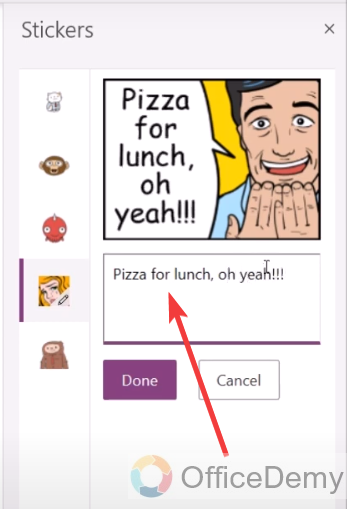 how to add custom stickers to onenote 6