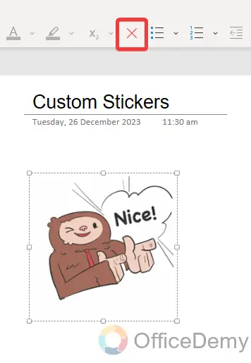 how to add custom stickers to onenote 9