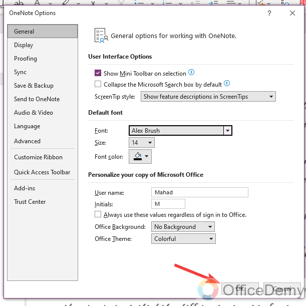 how to add fonts to onenote 19