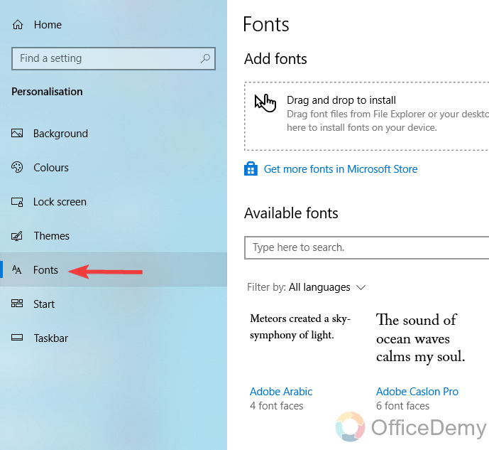how to add fonts to onenote 21