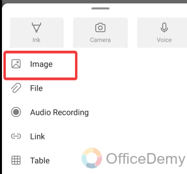 how to add image in onenote 13